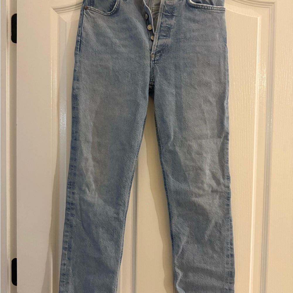 Agolde Light Blue Straight Leg Jeans